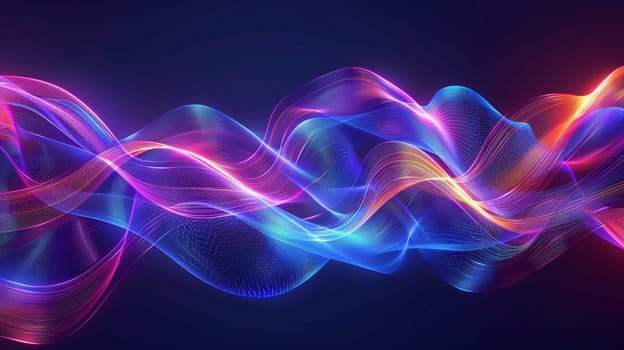 Abstract Futuristic colorful wave background.