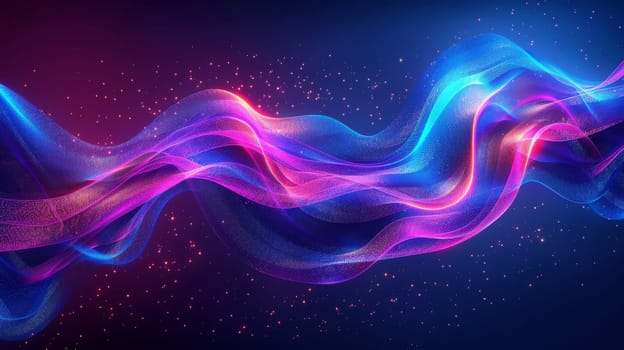 Abstract Futuristic colorful wave background.