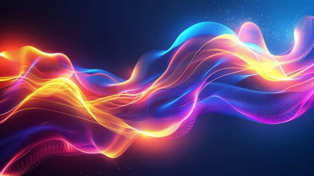 Abstract Futuristic colorful wave background.