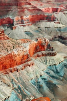 the bright colors of the Arizona gorge. sandstone cliffs in the Grand Canyon.