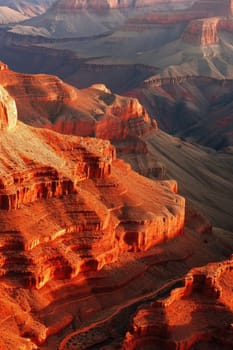 the bright colors of the Arizona gorge. sandstone cliffs in the Grand Canyon.