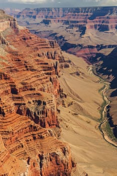 the bright colors of the Arizona gorge. sandstone cliffs in the Grand Canyon.