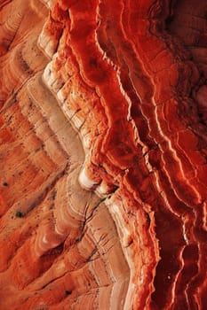 the bright colors of the destroyed sandstone rock in the canyon.