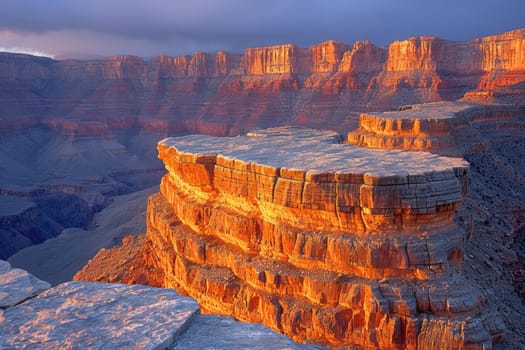 the bright colors of the Arizona gorge. sandstone cliffs in the Grand Canyon.