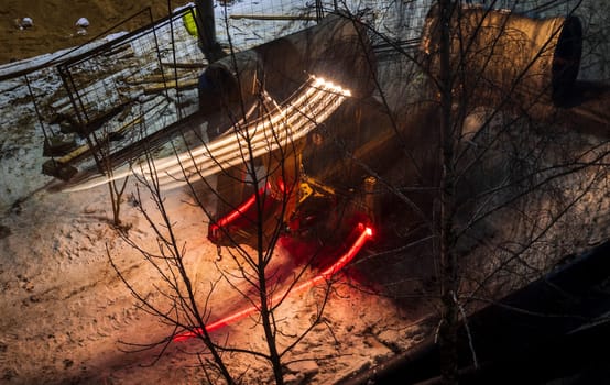 Concept shot of the road construction works