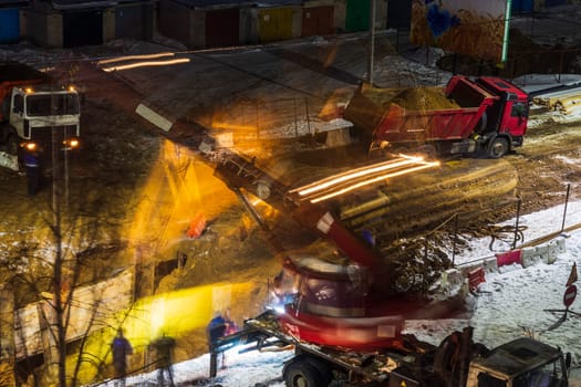 Concept shot of the road construction works