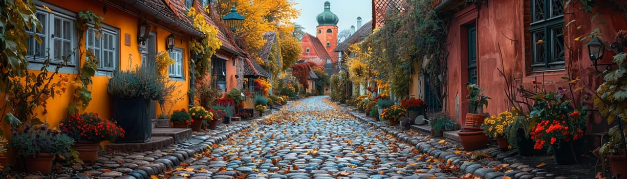 A cobblestone alleyway in an old European town, evoking history and charm.