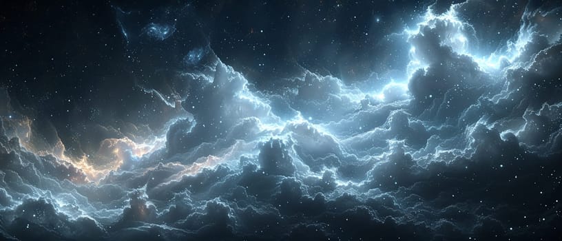 Moonlit clouds in a night sky, suitable for mysterious and dreamy designs.