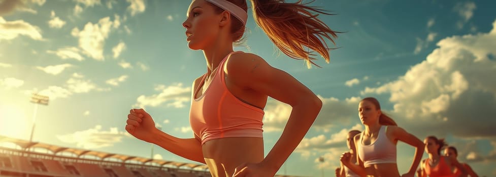 Runner - woman running training.Female fitness concept. High quality photo