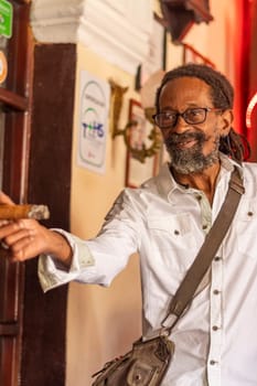 03.03.2024 - Camaguey, Santa Lucia, Cuba - Portrait of the cigar dealer