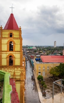 03.03.2024 - Camaguey, Santa Lucia, Cuba - Areal view of the Streets of the city.