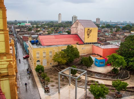 03.03.2024 - Camaguey, Santa Lucia, Cuba - Areal view of the Streets of the city.