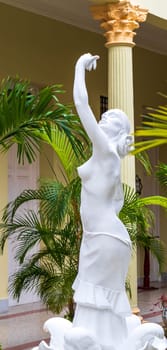 03.03.2024 - Camaguey, Santa Lucia, Cuba - Sculpture of Carmen inside of a Hotel E La Sevillana