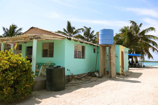 Small hut by the tropical beach