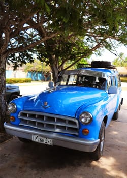 03.03.2024 - Cayo Coco Island, Cuba - Shot of the retro cars, which are common in Cuba by the Brisas hotel