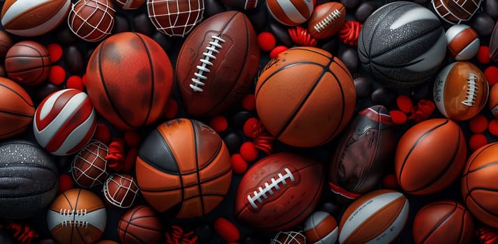 3d rendering of a basketball, baseball, and soccer balls.