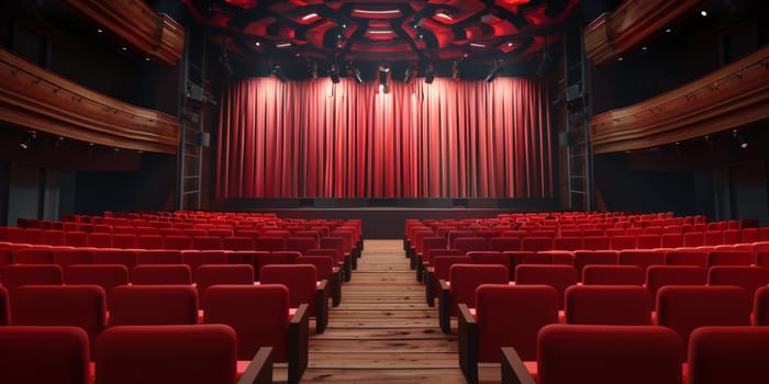 Modern theater interior ready for a show, culture concept