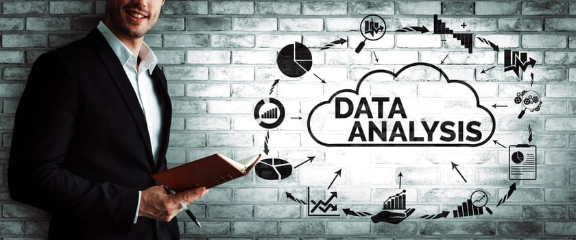 Data Analysis for Business and Finance Concept. interface showing future computer technology of profit analytic, online marketing research and information report for digital business strategy. uds