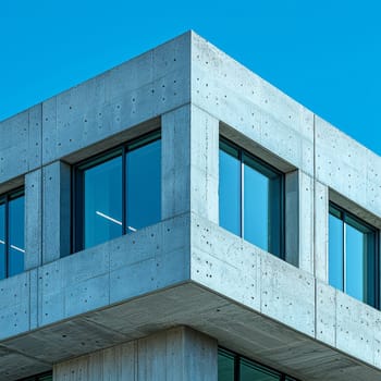 Modern architectural detail of building, focusing on design and structure.