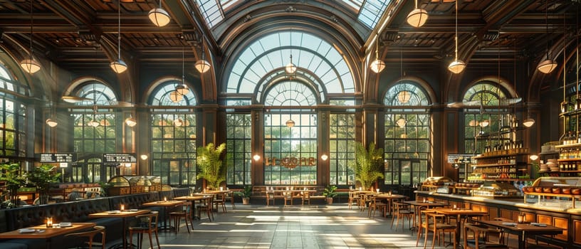 Historic train station converted into a public market.