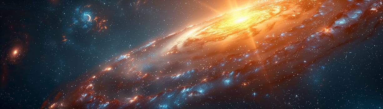 Spiral galaxy illustration, inspiring cosmic wonder and space exploration.
