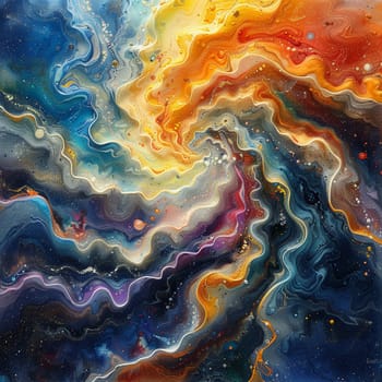 Abstract oil paint swirls, symbolizing creativity and art.