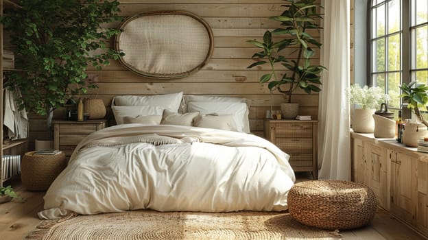 Scandinavian-inspired bedroom with clean lines and a neutral color palette.