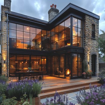 Modern Urban Garden in Loft Conversion Exterior, showcasing urban renewal.