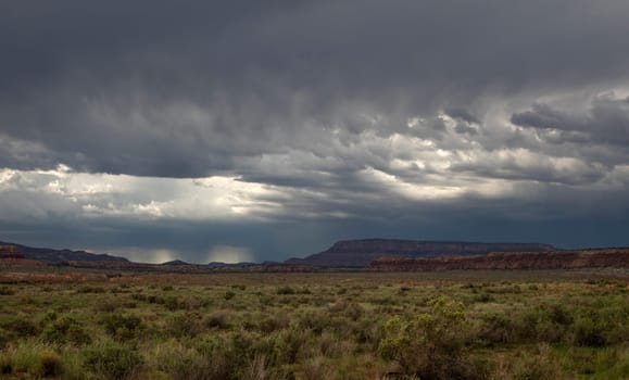 Monsoonal storms appear in Northern Arizona during summer.