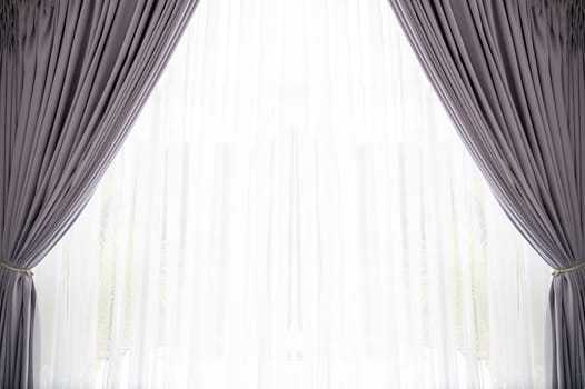 purple brown window curtains transparent white underwear