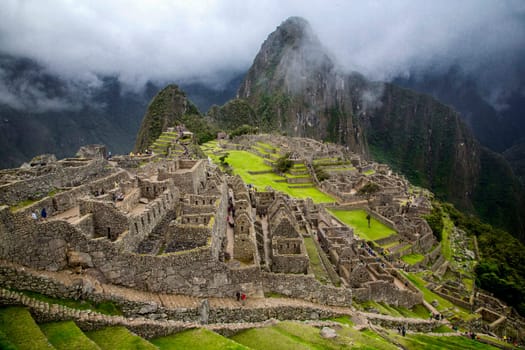 The Inca lost ruins at Machu Picchu, Peru