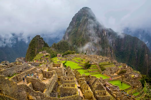 The Inca lost ruins at Machu Picchu, Peru