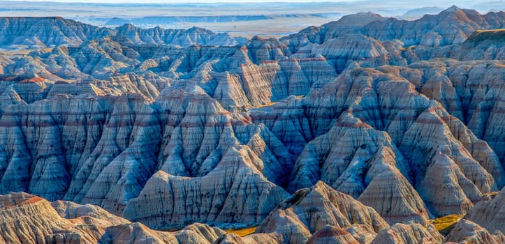 The rugged and stark beauty of Badlands National Park is from eroded geologic deposits, formed over 75 million years.