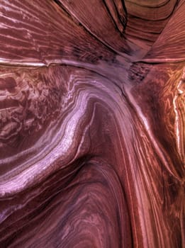 Erosion has created very unusual sandstone formations at The Wave at Coyote Buttes Arizona