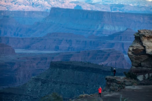 The Colorado River winds its way  through Canyonlands National Park .