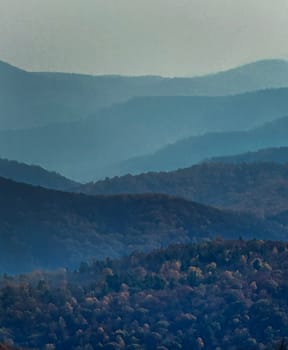 Fall colors, fog and smoke have arrived to Virginia's Shenadoah National Park and the surrounding countryside.