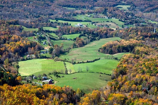 Fall colors have arrived to Virginia's Shenandoah National Park and the surrounding countryside.