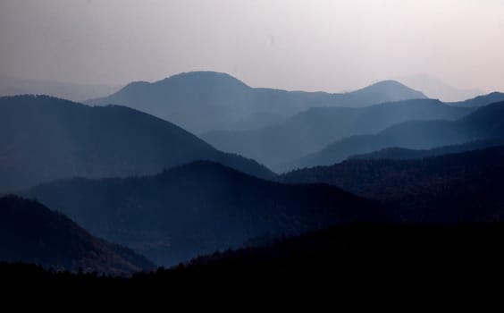 Fall colors, fog and smoke have arrived to Virginia's Shenadoah National Park and the surrounding countryside.