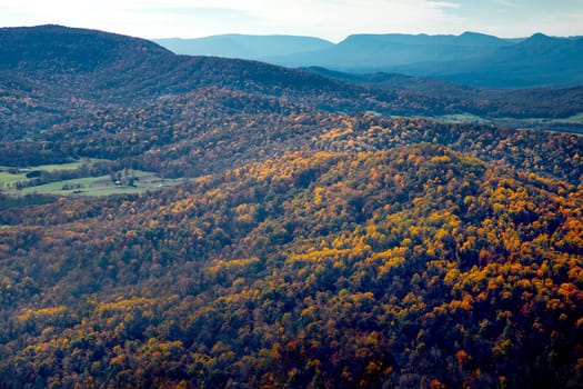 Fall colors have arrived to Virginia's Shenandoah National Park and the surrounding countryside.