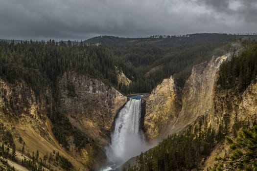 The Lower Falls Of The Yellowstone River