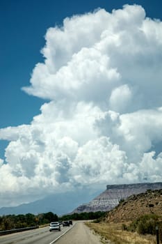 Monsoonal moisture appears near Zion National Park, Utah