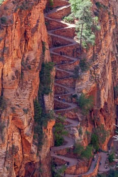 Walter’s Wiggles are part of the West Rim Trail atZion National Park, Utah