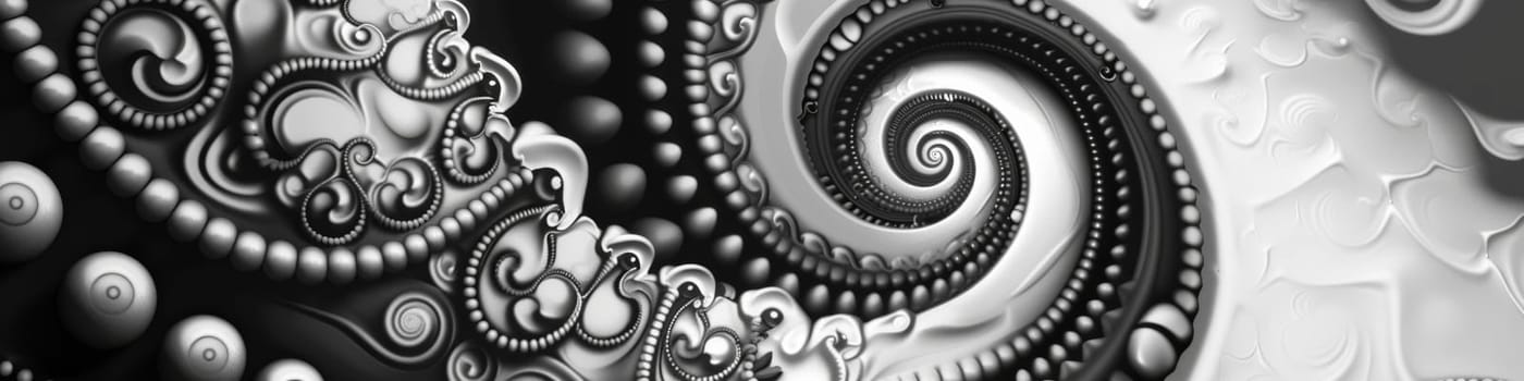 Black and white spiral as a background or texture