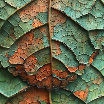 Close-up of texture on leaf, showcasing nature and patterns.