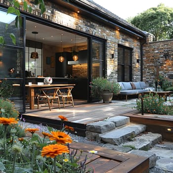 Modern Urban Garden in Loft Conversion Exterior, showcasing urban renewal.