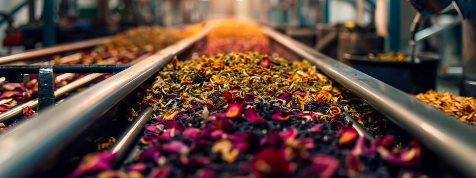 tea in the factories industry. selective focus. drink.