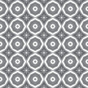 Striped hand drawn pattern. Black symmetrical kaleidoscope background. Textile ready likable print, swimwear fabric, wallpaper, wrapping. Repeating striped hand drawn tile.