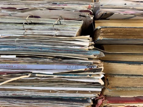 texture a stack of books lies on the table