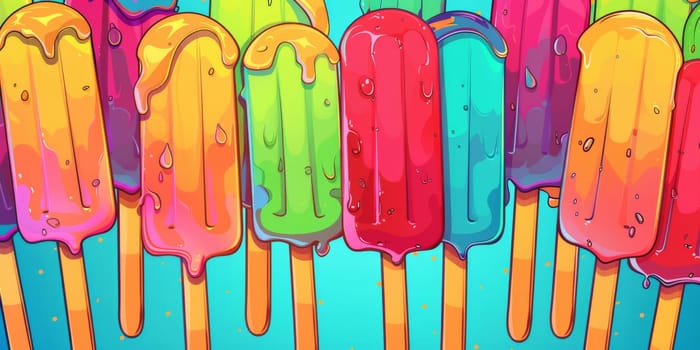 Colorful ice lolly as a background or texture