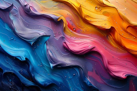 Abstract acrylic paint swirls in vivid colors, suitable for creative and artistic backgrounds.